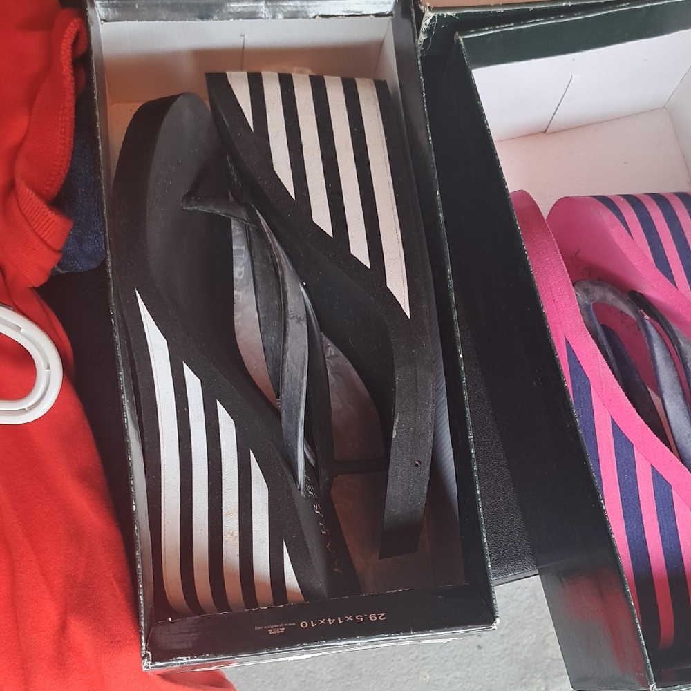 Polo by Ralph Lauren Black and White Platform Shoes